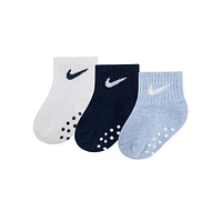 Baby Boy's Swoosh Ankle Gripper Socks