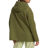 Mid-Length Hooded Raincoat