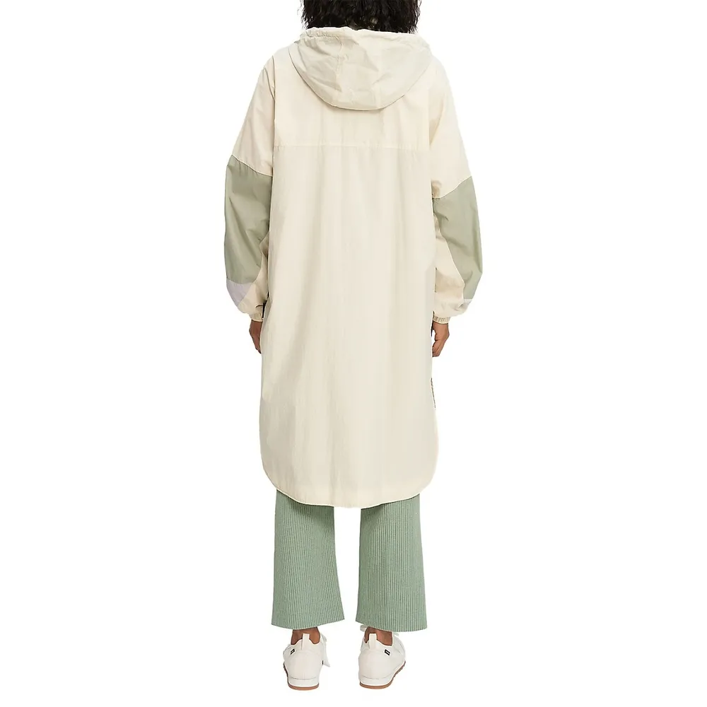 Longline Hooded Windbreaker