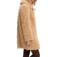 Angie Mid-Length Faux-Shearling Coat