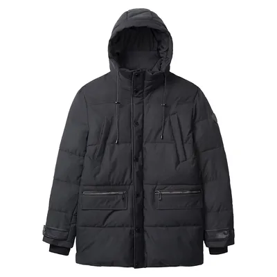 Outerwear Classic-Fit Removable-Hood Puffer Jacket