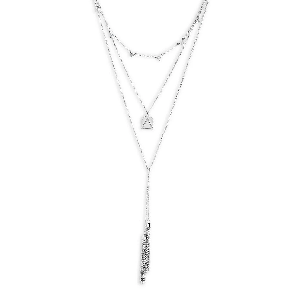 Silvertone Cirque Convertible Necklace