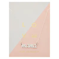 Love Her Mama Pewter Necklace