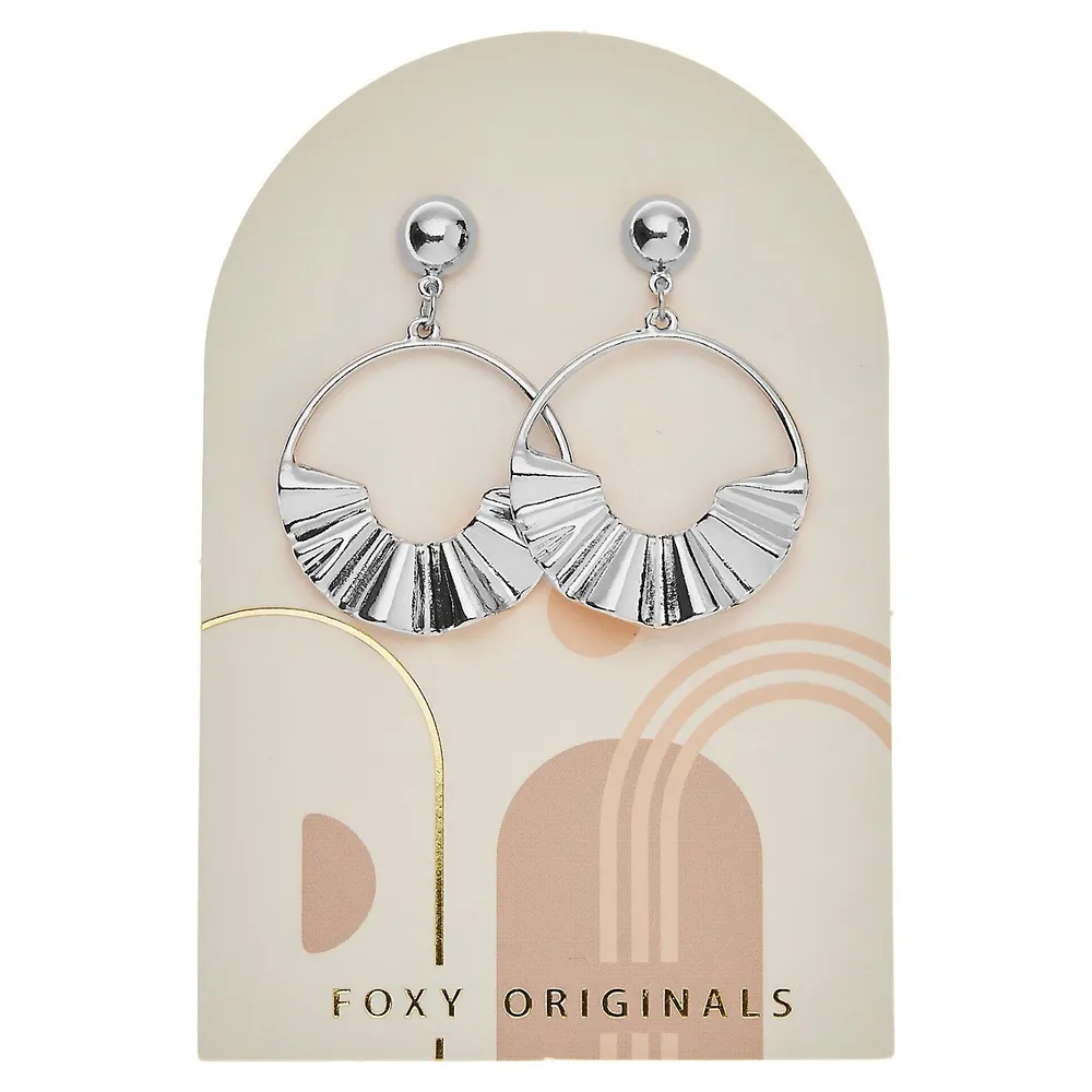 Foxy Dusk Silverplated Pewter Drop Earrings