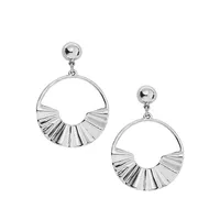 Foxy Dusk Silverplated Pewter Drop Earrings