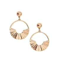 Dusk 14K Rose Goldplated Pewter Hoop Drop Earrings