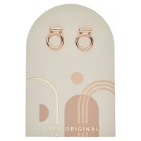 Jaden 14K Rose Goldplated Pewter Hoop Earrings