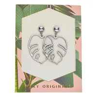 Gardenia Lush Silverplated Pewter Drop Earrings