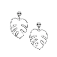 Gardenia Lush Silverplated Pewter Drop Earrings