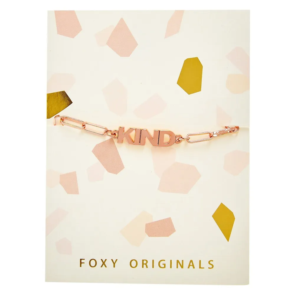 P.S. I Love You Rose Goldtone Kind Bracelet