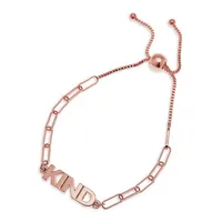 P.S. I Love You Rose Goldtone Kind Bracelet