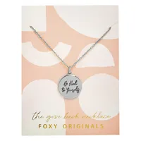 Collier à pendentif à placage argent Be Kind To Yourself The Give Back