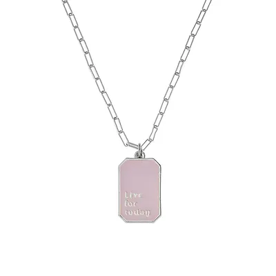 Bright On Silverplated Live For Today Necklace