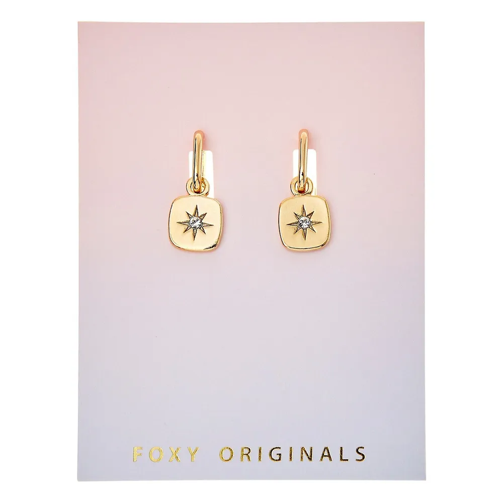 Golden Days 14K Goldplated & Crystal Nova Earrings
