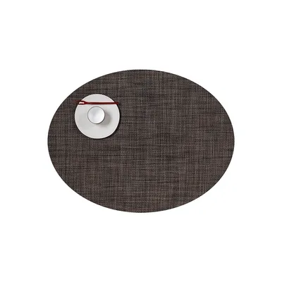 Oval Mini-Basketweave Vinyl Placemat