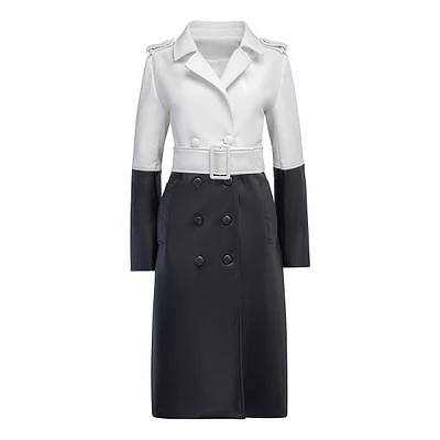 Black And White Trench Coat