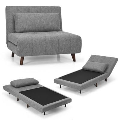 Convertible Sofa Bed 3 Position Folding Sleeper Chair W/ Pillow