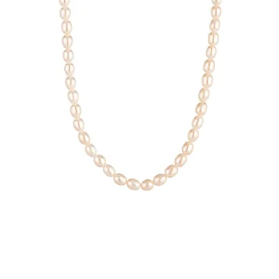 14k Gold Modern Pearl Necklace