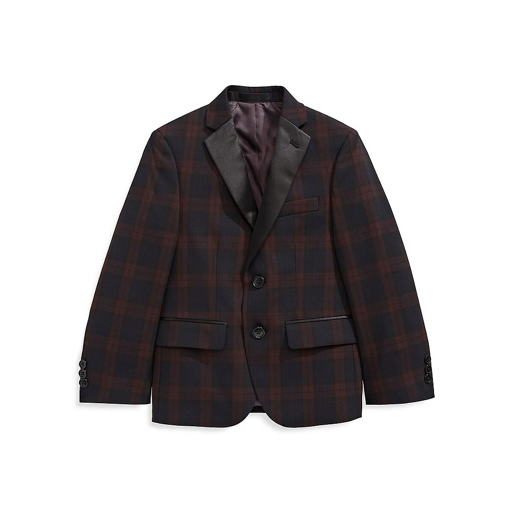 Boy's Classic-Fit Plaid Sportcoat