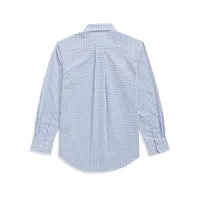 Boy's Grid-Print Sport Shirt