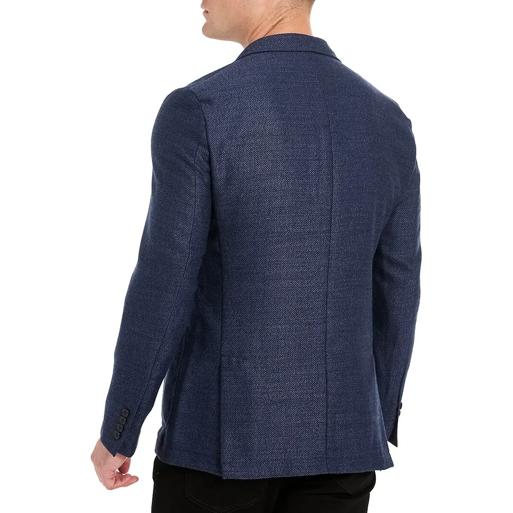 Extreme Herringbone Slim-Fit Wool-Blend Sportcoat