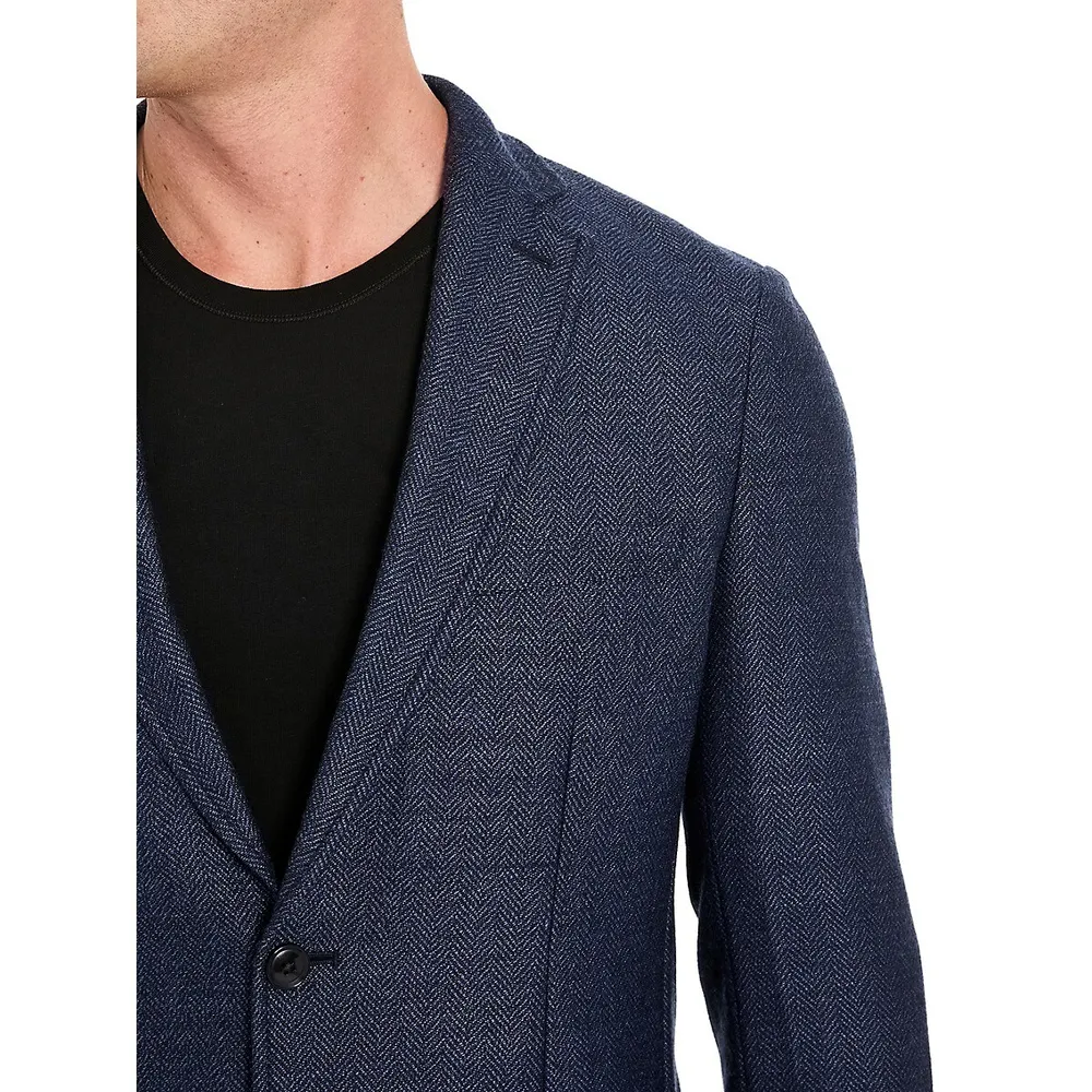 Extreme Herringbone Slim-Fit Wool-Blend Sportcoat