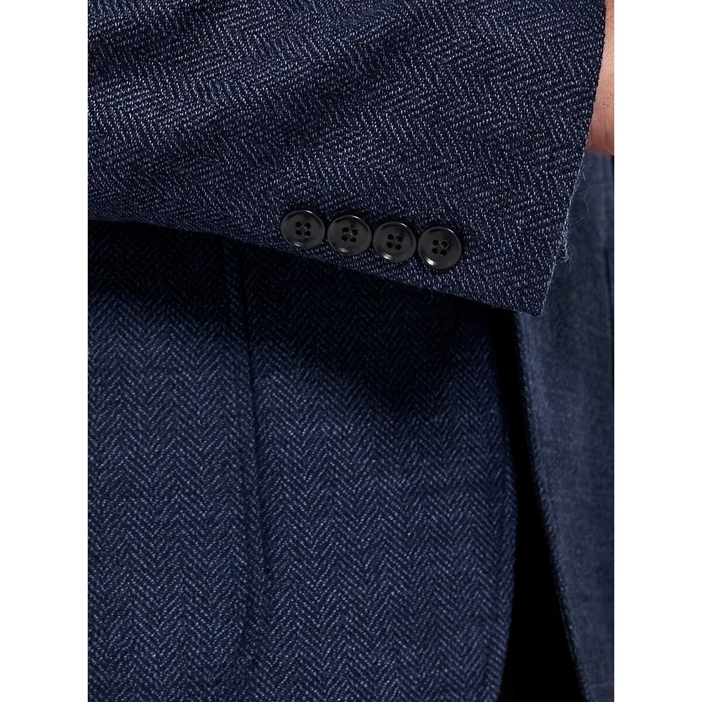 Extreme Herringbone Slim-Fit Wool-Blend Sportcoat