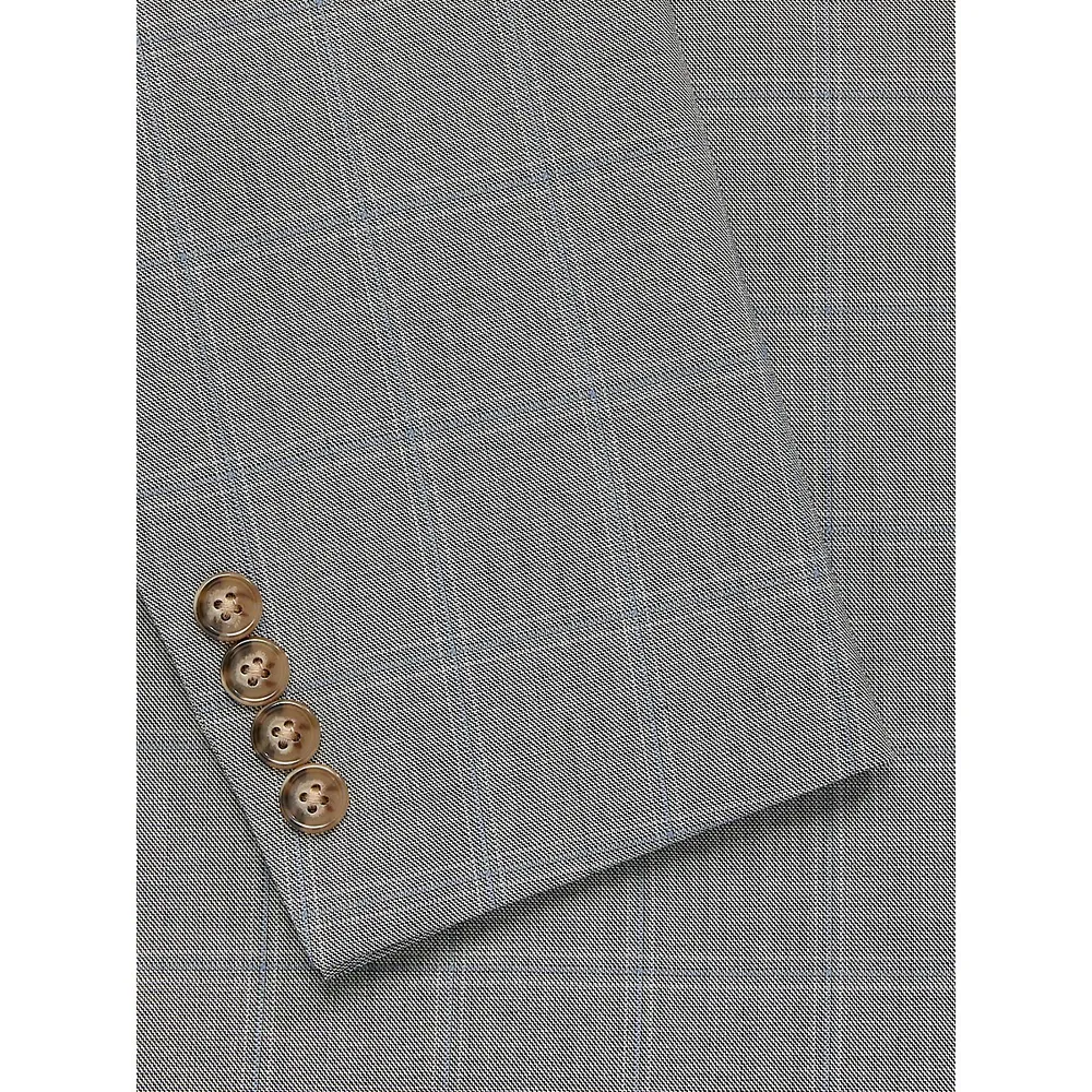 Classic-Fit Wool-Blend Natural Stretch Windowpane Suit Jacket