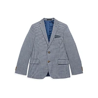 Boy's Classic-Fit Mini Check Sportcoat