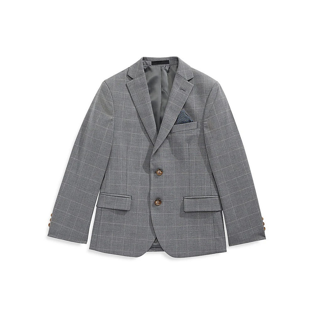 Boy's Plaid Blazer