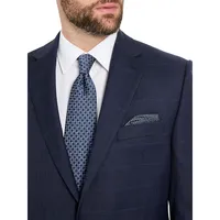 Classic-Fit Wool-Blend Plaid Suit Separate Jacket