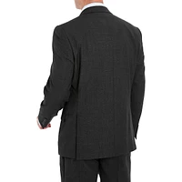 Classic-Fit Charcoal Neat Suit Separate Jacket