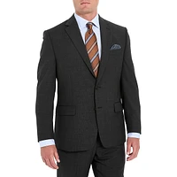 Classic-Fit Charcoal Neat Suit Separate Jacket