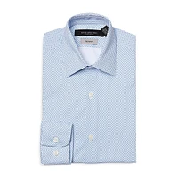 Boy's Fitted Graph Check Dress Shirt