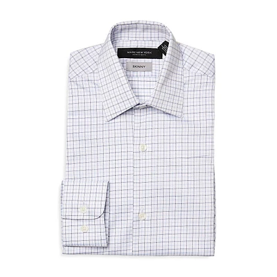 Chemise habillée ajustée à carreaux pour garçon