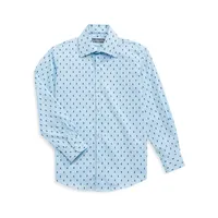 Boy's Skull-Print Dress Shirt