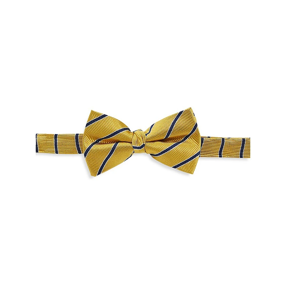 Kid's Striped Silk-Blend Bow Tie