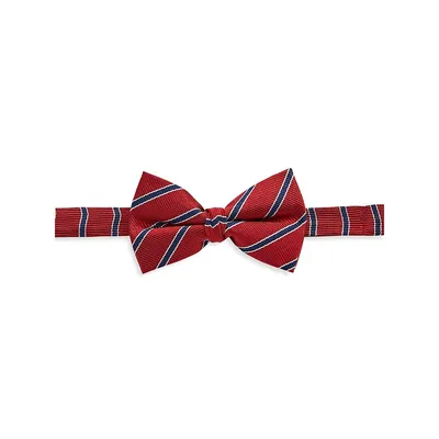 Boy's Striped Silk-Blend Bow Tie