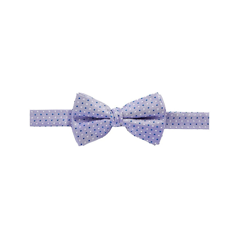 Kid's Pre-Tied Silk-Blend Dot-Print Bow Tie