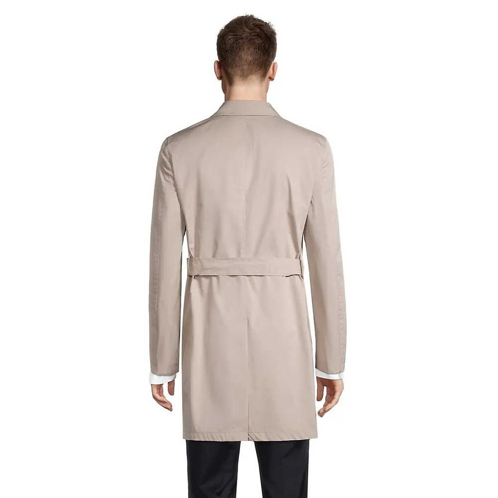 Double-Breasted Belted Trench Coat