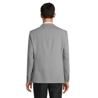Slim-Fit Wool-Blend Sharkskin Suit Jacket