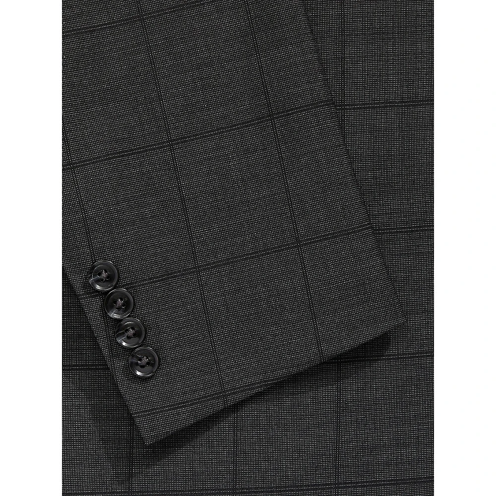 Mabry Slim-Fit Wool-Blend Windowpane-Check Suit Jacket