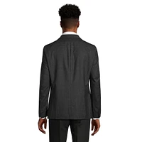 Extreme-Slim Fit Wool-Blend Mini Grid Blazer