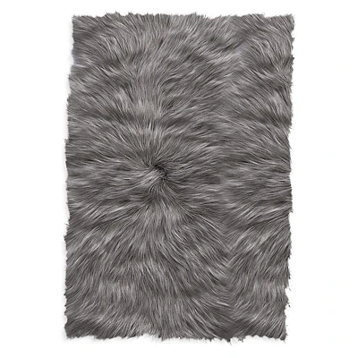 New Zealand Faux Sheepskin Grey Rug 3'0" x 4'0"