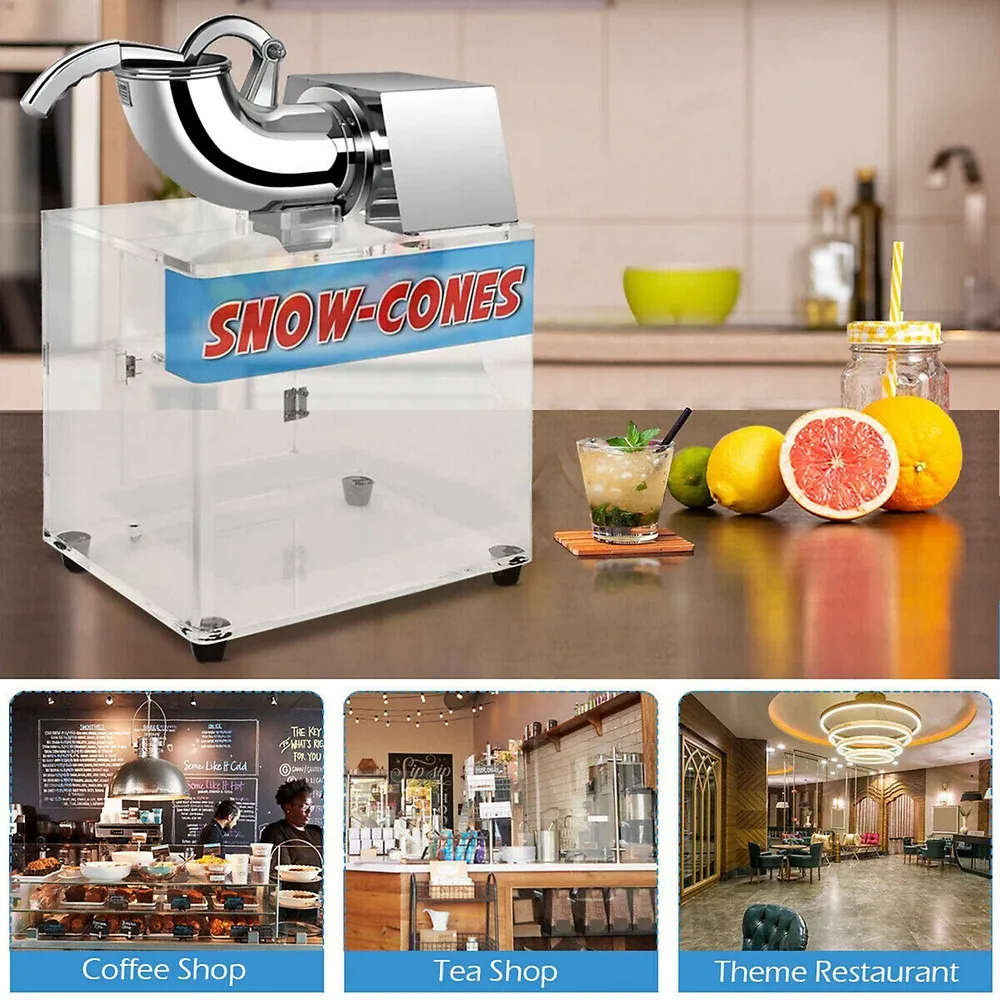 Costway Electric Ice Shaver Machine Tabletop Shaved Ice Crusher Ice Snow  Cone Maker