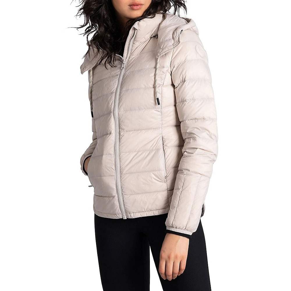 Emeline Duck Down-Blend Quilted Hooded Jacket