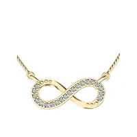 10K Yellow Gold Cubic Zirconia Infinity Necklace