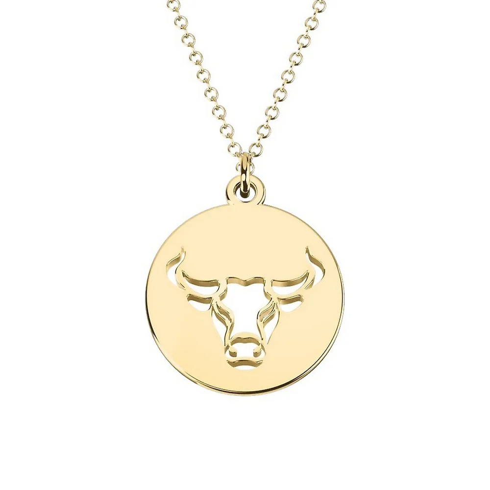 Bulgari Gold Taurus Astrological Zodiac Necklace