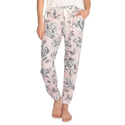 Pantalon de pyjama à bandes Cinema Floral