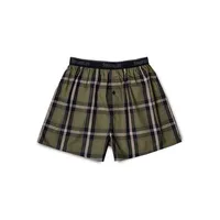 Modern-Fit Plaid Woven Boxers